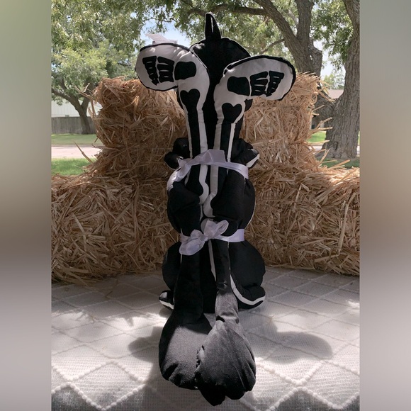 LYKKE Decor Halloween Skeleton Pillow 46” x 11” Black/White- NWT - Picture 6 of 7